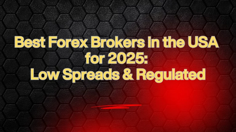 Best forex brokers in the USA for 2025 with low spreads and fully regulated trading conditions, featuring a modern financial chart and US-themed design.